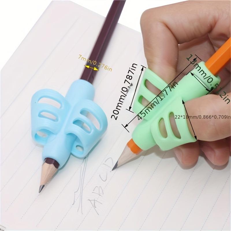 4pcs Multi-color Pencil Holder for Primary School Students Children's Stationery Soft Glue Writing Posture Corrector Pen Holder for Writing Posture Correction Office Supplies Classroom Supplies Desk Supplies