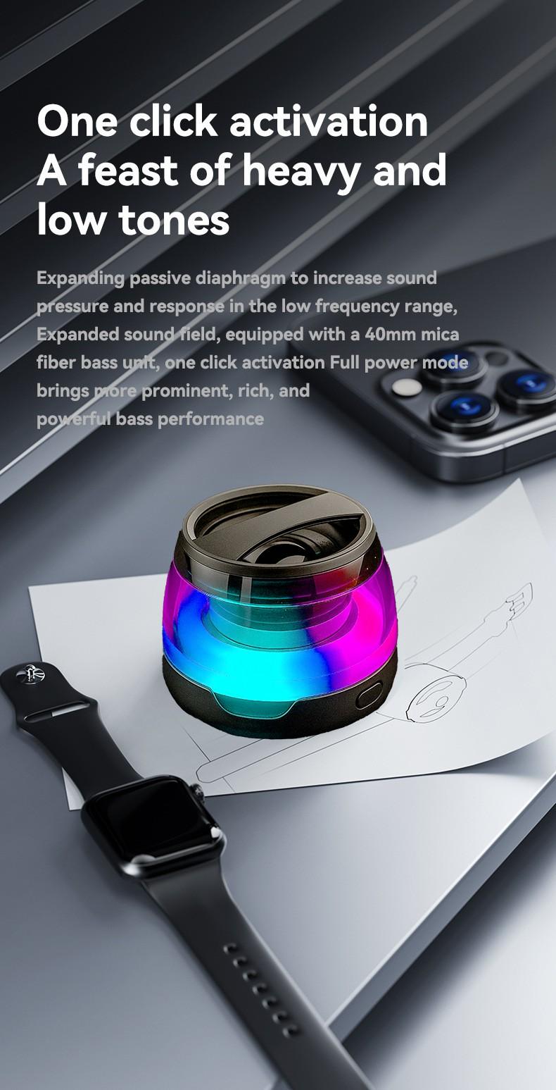Party Ready Magnetic Speaker Mini RGB Bluetooth Wireless for Camping Travel Portable Audio
