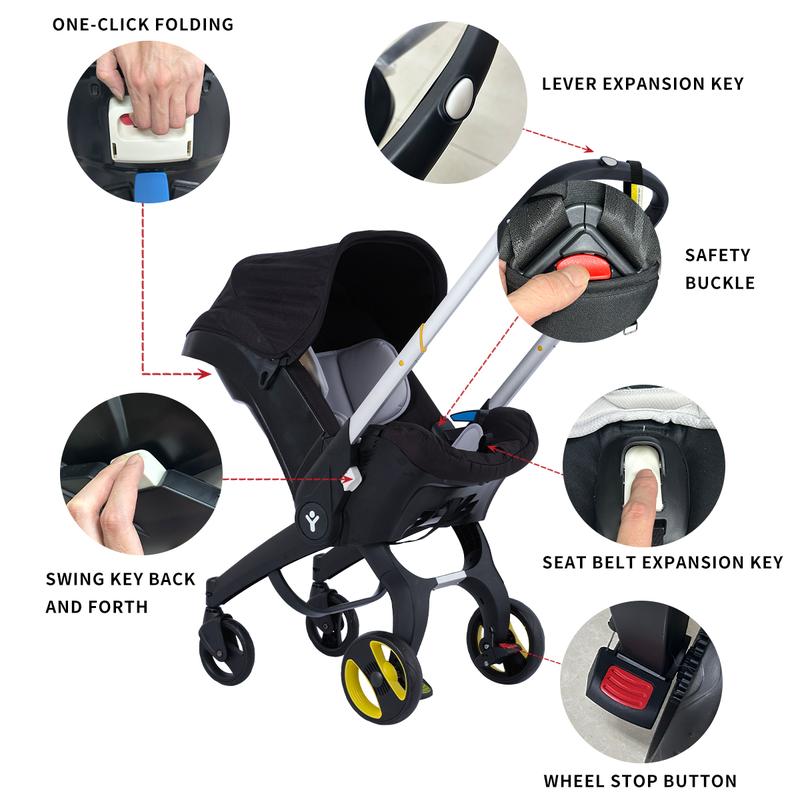 Cochildor All In One Convertible Baby Stroller Without LatchBase -Toddler Stroller With Reversible Stroller Seat ;compact stroller carrinho de bebe affordable strollercompact stroller