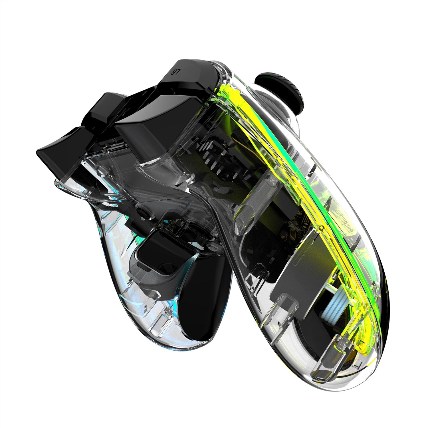 Switch Pro Wireless Game Controller with RGB Lighting, Programmable Dual Motors, Vibration, Turbo Function, Compatible with Switch 2/PC/android