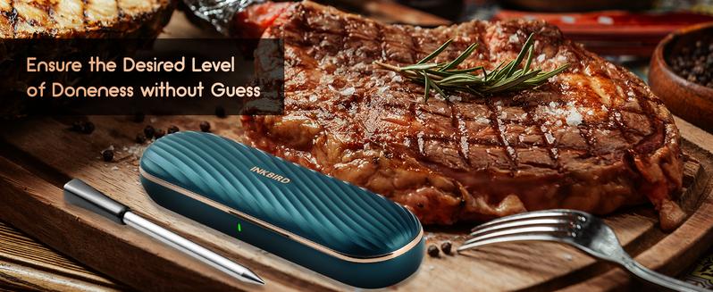 INBKIRD Meat Temperature Gauge, 1 Bluetooth Barbecue Temperature Gauge, Supports Temperature Alarm, Suitable for Barbecue, Home, Kitchen Tools TikTokShopBlackFriday