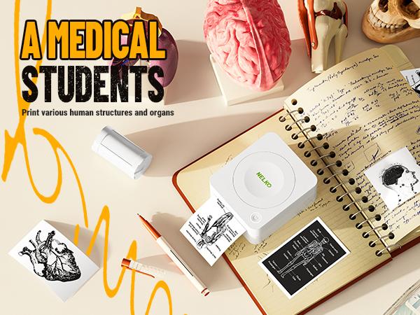 Mini Sticker Printer-2 Inch Bluetooth Thermal Pocket Printer,Inkless Portable Printer for School Notes,Photos, Memos,Lists,Gifts,Journals