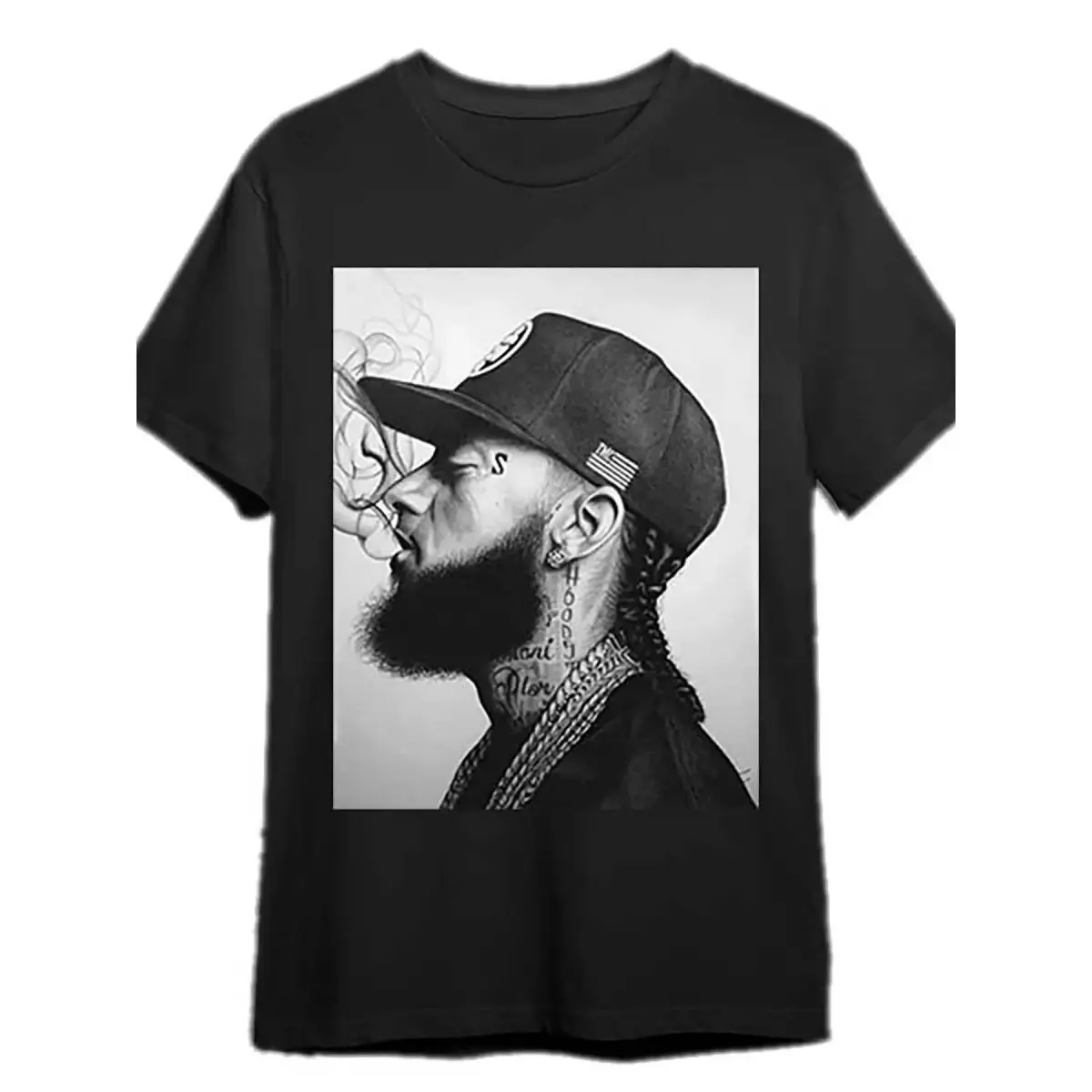 Nipsey Tshirt, Nipsey tshirt 339551 funny MEN'S short sleeve graphic T-shirt collection black PR cotton
