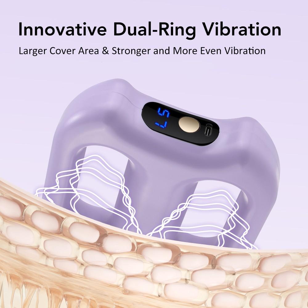 Fascia Ring with 3 Modes 5 Intensity Levels, Full Body Muscle Relaxation Deep Tissue Shaping, Belly Vibration Massager Ideal for Muscle Relax