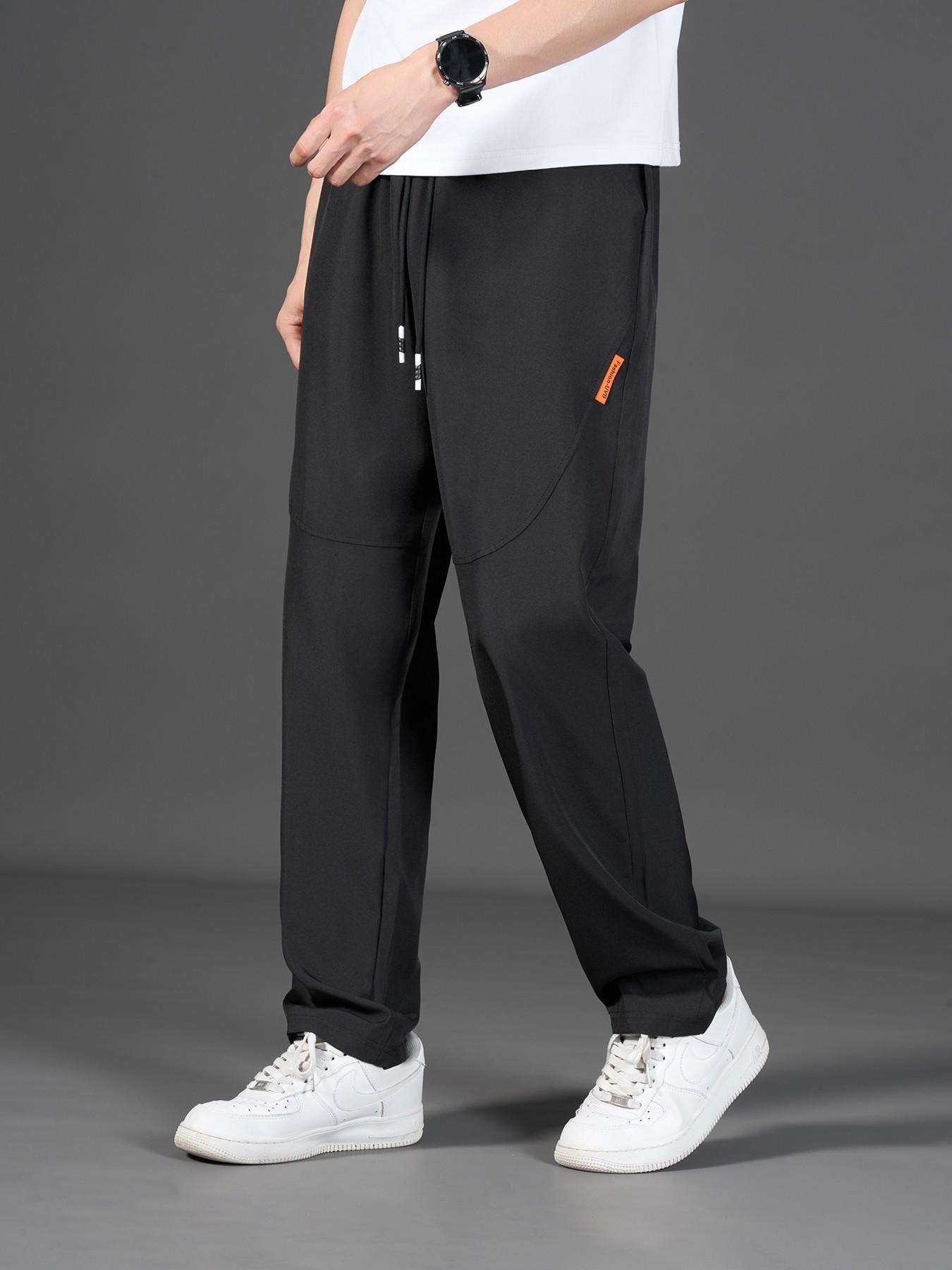 Men's Casual Lightweight Pants, Breathable Sportswear, Elastic Waist, Comfortable and Stylish, Ideal for Daily Wear and Activities