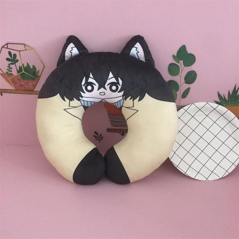 Bungou Stray Dogs Edogawa Rampo Cosplay Travel Neck Pillow Fyodor Dostoyevsky U-Shaped Plush Cushion Toy