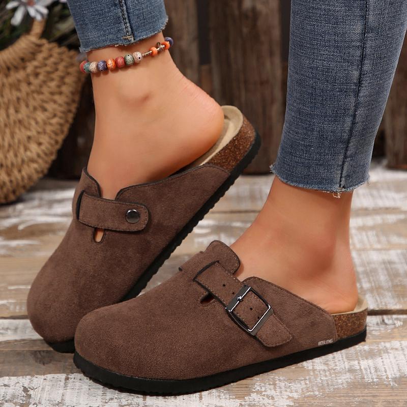 Women's Sandals Round Toe Cork Footbed Slide Clogs With Adjustable Buckle Strap Slippers Indoor Outdoor Shoes Women's Sandals Round Toe Cork Footbed Slide Clogs With Adjustable Buckle Strap Slippers Indoor Outdoor Shoes
