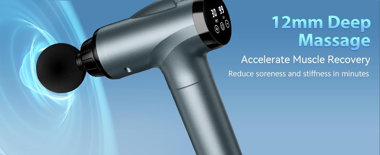 30 Speed Deep Tissue Massage Gun (M68-7) - 9 Heads for Knee Foot Neck Back, Massage Device for Pain Relief & Recovery, Perfect Gift