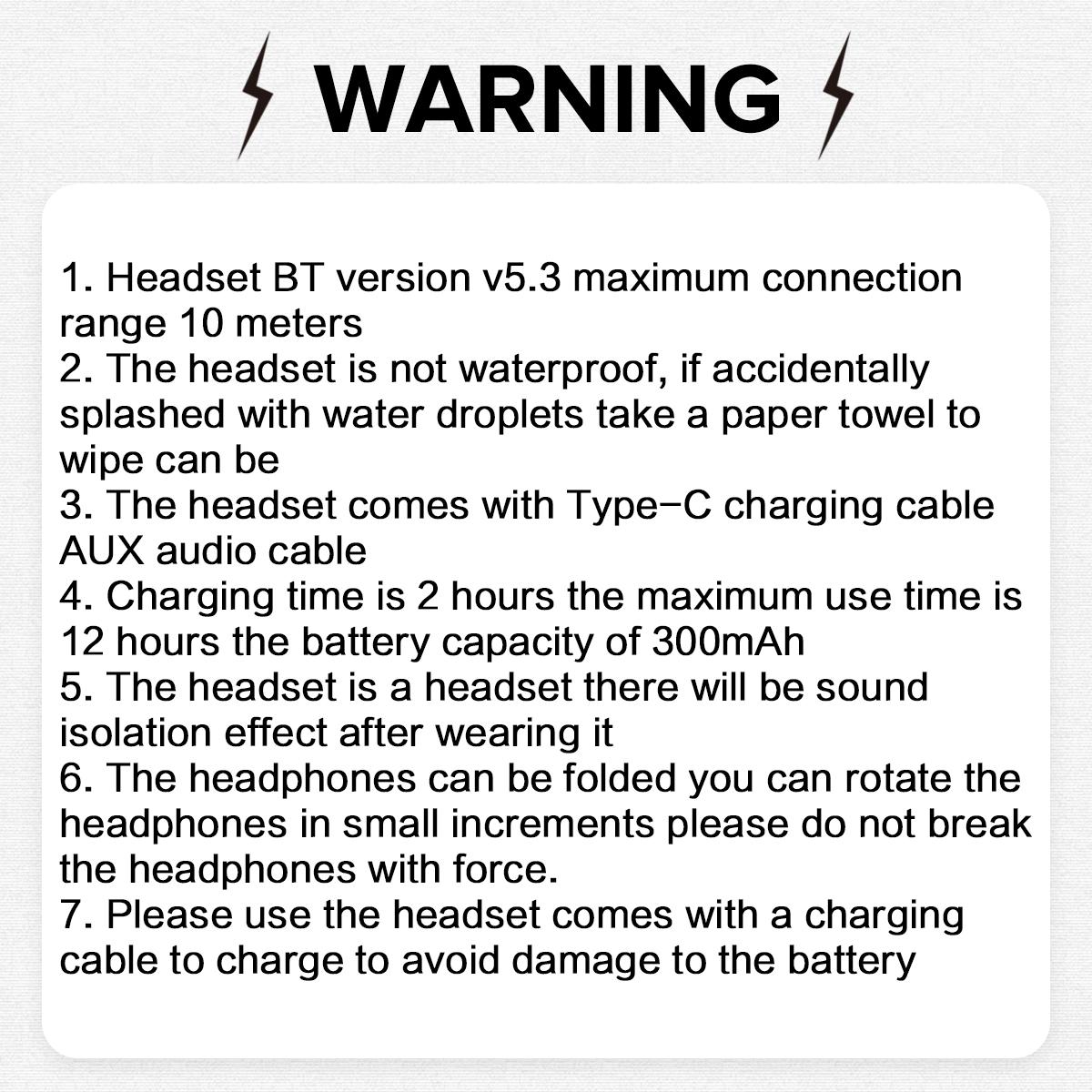 Wireless Foldable Headphones, Portable Bluetooth-compatible Headphones with Detachable Mic, Noise Cancelling Headphones for Travel Office Learning Game, Audio