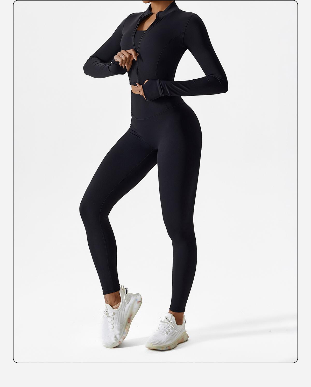 MFVIM Women's Solid Criss Cross Crop Tank Top High Waist Leggings & Zip Up Crop Jacket Tracksuits Set for Yoga Gym Workout Running Athletic Wear Comfortable Outfits with Skin-Friendly Fabric and Non-Slip Thumbtacks Sports Outwear Sleeveless Sweatsuits Spr