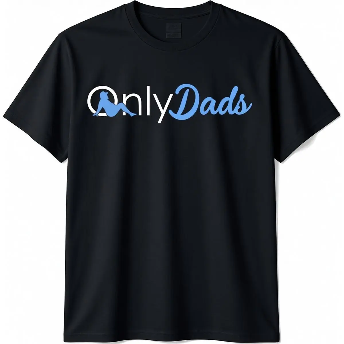 Men's Funny 'Only Dads' Graphic T-Shirt in 100% Cotton, Comfy Classic Fit Short Sleeve Crew Neck Tee, Durable Top for Father's Day, Shortsleeve, Round Neck