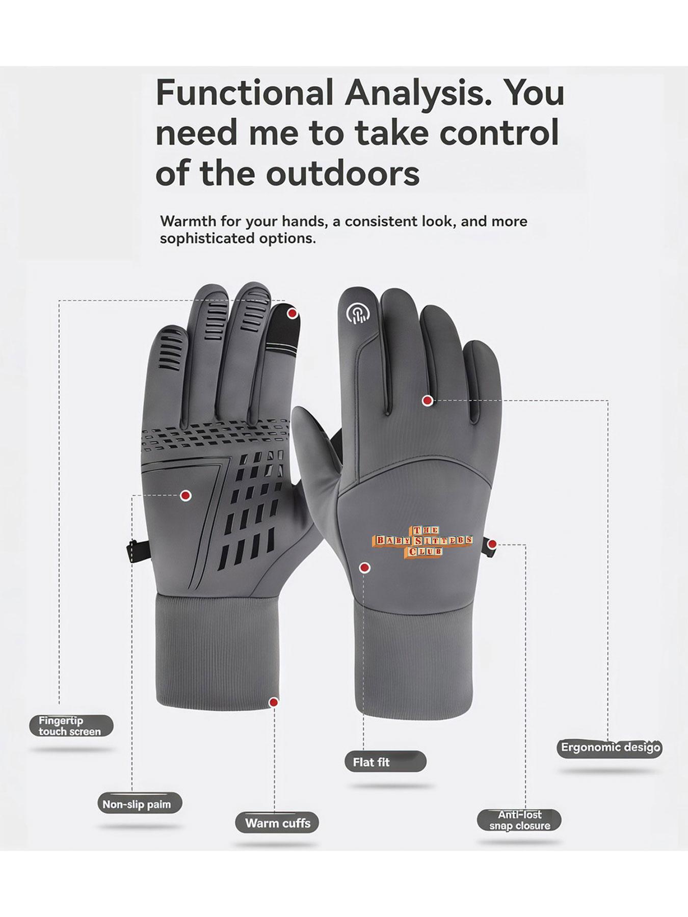 1pc with ableand THE BABYSITTERS CLUB Patch Design s winter gloves unisex winter gloves Touch Screen Soft Touch Running adult warm gloves keep warm holiday gifts Comfortable