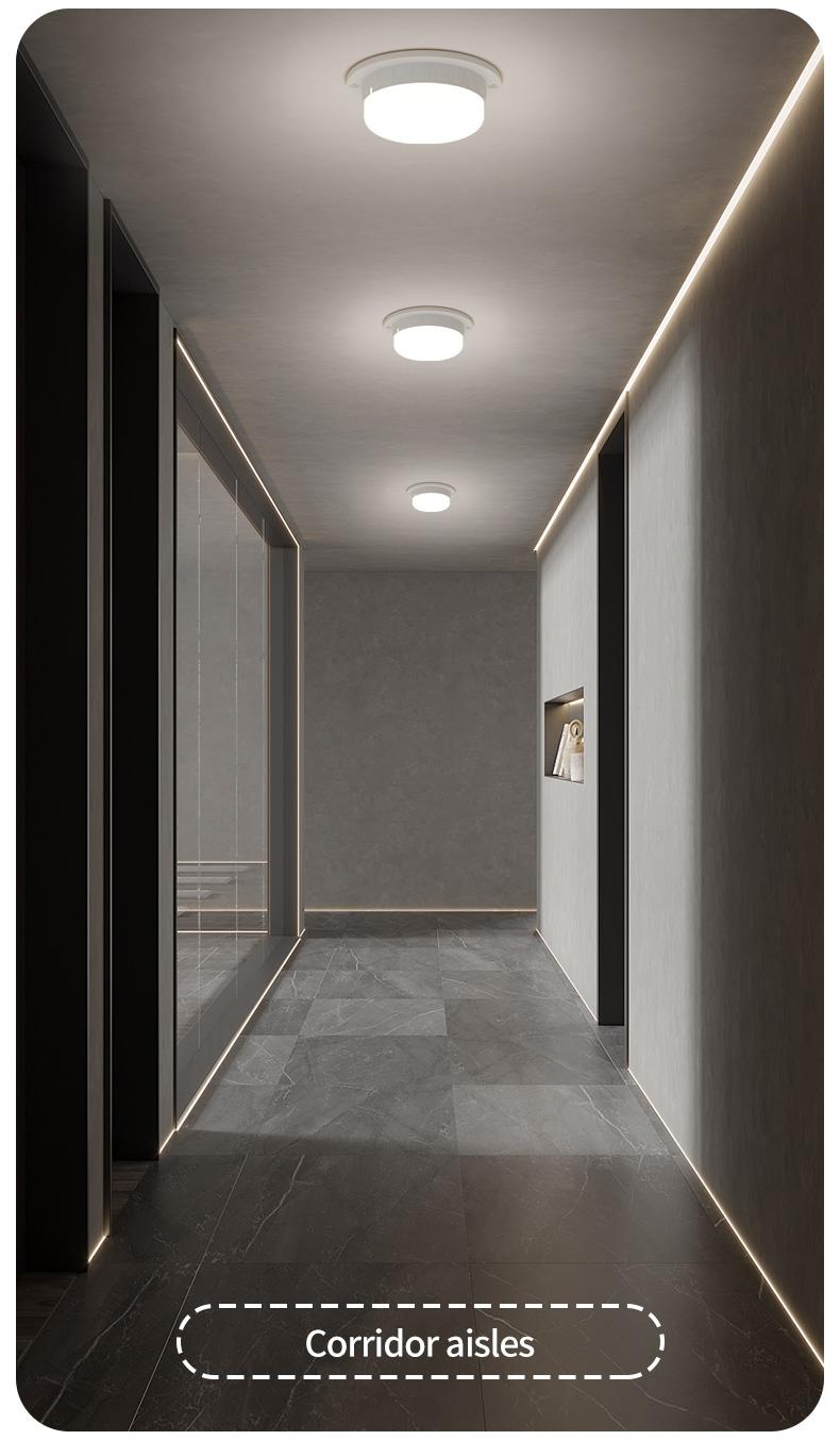 Smart LED Voice-Controlled Light, Public Hallway Corridor Home Radar High Sensitivity Sound-Light Sensor Integrated Lamp