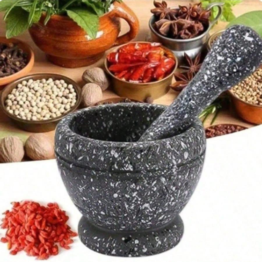 Household grinder, garlic press, garlic mashing, mashing pot, manual mashing medicine jar, garlic mashing stone mortar, essential kitchen tools, Kitchen Gadgets, Kitchenware