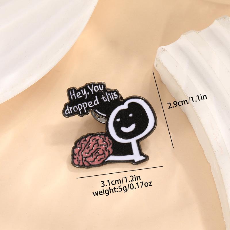 1pc Creative, Unique, and Quirky Letter Brooch/Collar Badge