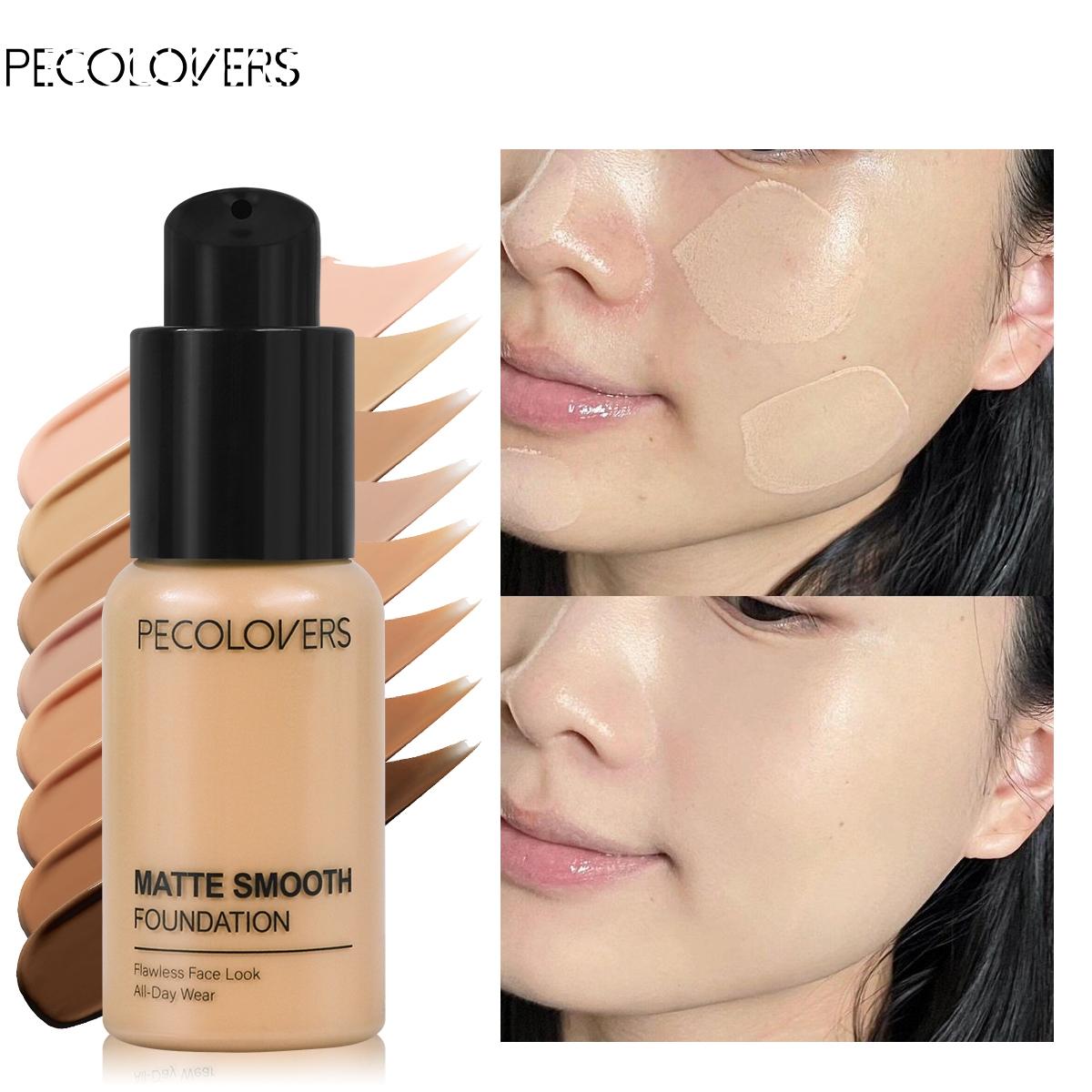 1Pc Liquid Foundation - Full Coverage Face Base, Long-Lasting For Daily & Party Wear, Light And Medium, Dermatologist Approved Cosmetic, Face Cosmetic, Cosmetics Products