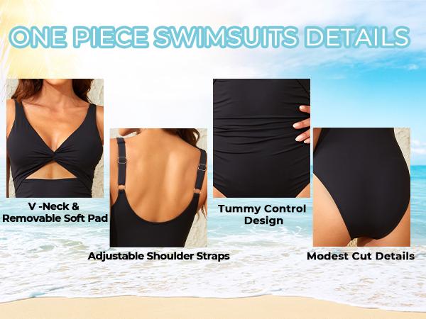 Tempt Me Women's One Piece Swimsuits Sexy Tummy Control Cutout Bathing Suits Ruched V Neck Twist Front Swimwear for Summer Beach Holiday Vacation Tempt Me Women's One Piece Swimsuits Sexy Tummy Control Cutout Bathing Suits Ruched V Neck Twist Front Swimwear for Summer Beach Holiday Vacation