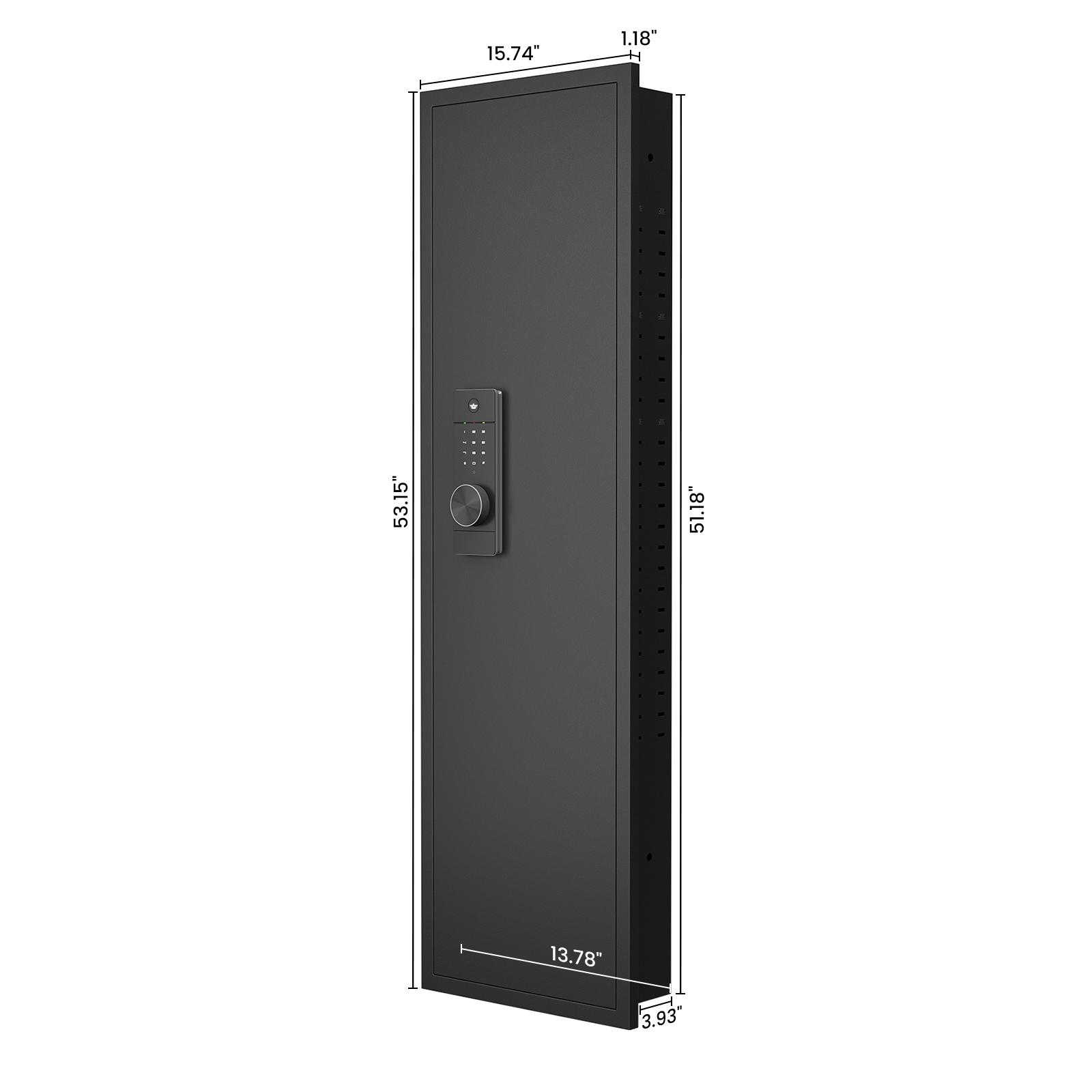 THOF,rapid access,pistol safe,2 ways to unlock,Passcode,key,Passwod Touch Panel In-Wall Safe,Hidden Wall Safe,Black and white,Avoid security risks