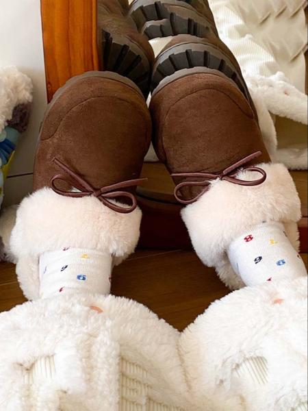 Women's Plush Slippers with Sweet Bow Design, Warm Winter Indoor & Outdoor Shoes, Comfortable Casual Footwear for Fall Season, Home Footwear Women's Plush Slippers with Sweet Bow Design, Warm Winter Indoor & Outdoor Shoes, Comfortable Casual Footwear for Fall Season, Home Footwear