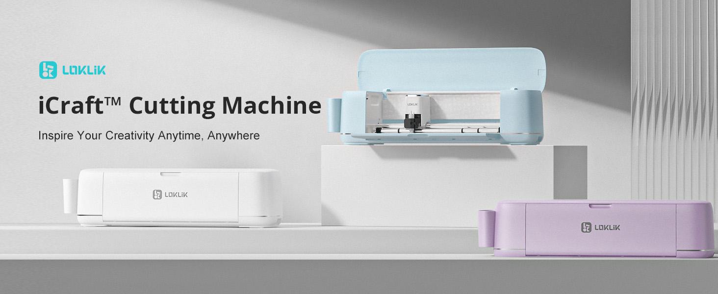 LOKLiK Cutting Machine 2-Bluetooth Connectivity DIY Cutting Machine-Massive Designs Included, for Creating Customized Cards, Home Decor