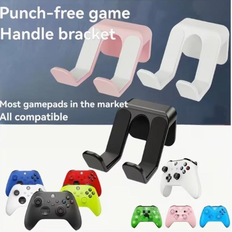 2Pack Controller Holder Wall Mount, Headset Holder Stand for Xbox Series X/S, PS5, PS4, PC Gaming Stuff Accessories with Stable 3M Adhesive, Strong Adhesive by Screws