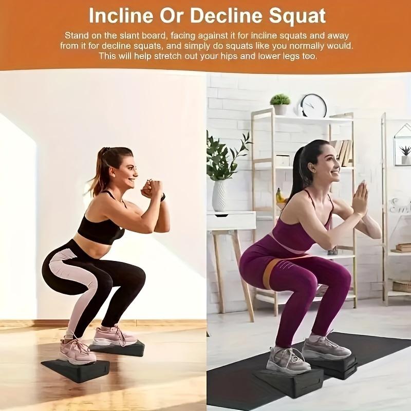 Adjustable Squat Wedge Block Set, Non-Slip Design for Home Gym Use, Ideal for Leg Stretches, Squats & Deadlifts, No Batteries Needed