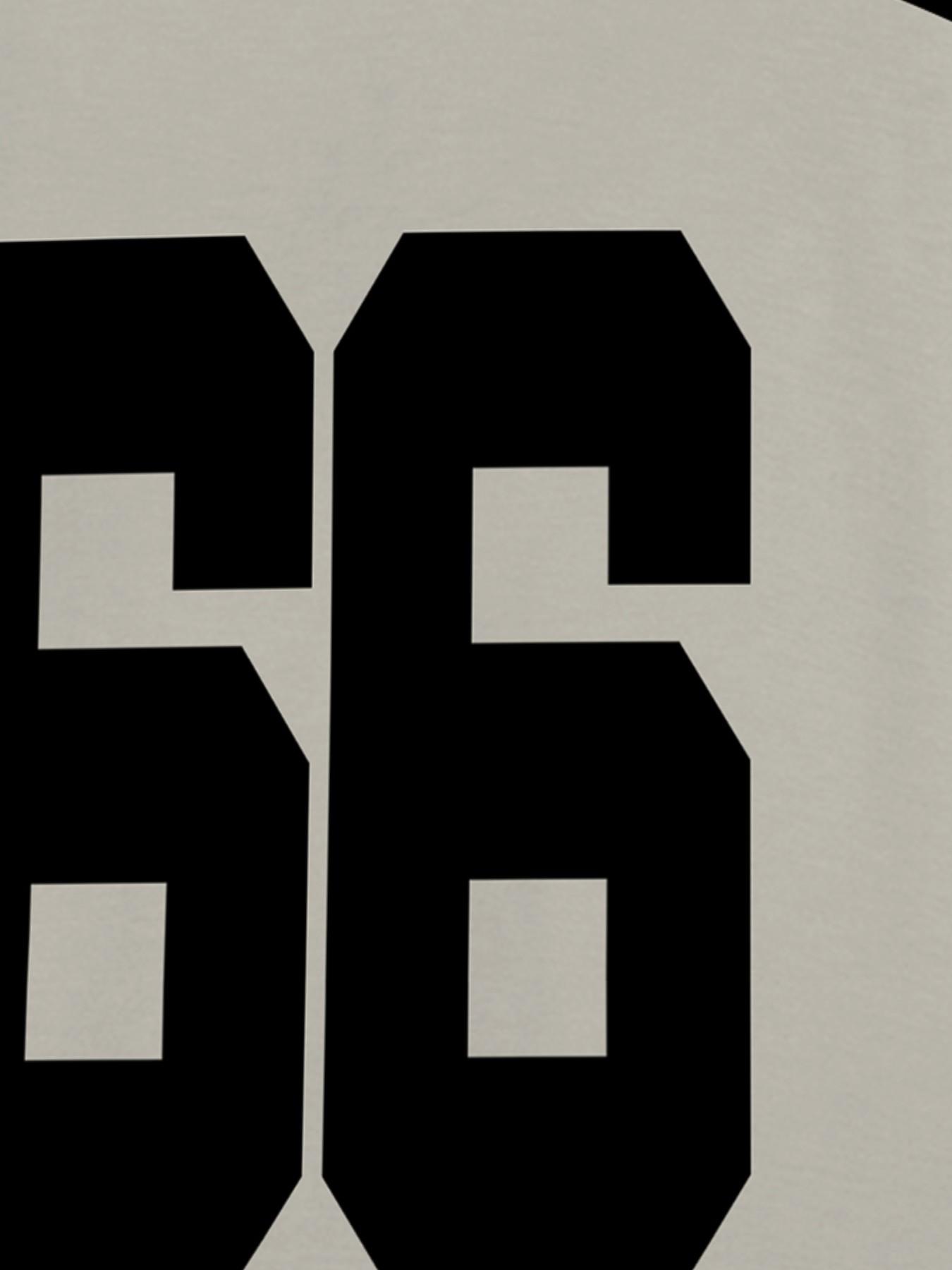 New Casual 3D Digital Print Round Neck T-Shirt, Comfortable Breathable Fabric, Sports Fitness, Number 66 Athletic Jersey