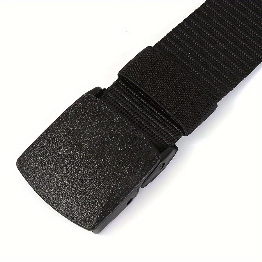 Nylon belt for both men and women, non-metal buckle, hypoallergenic, suitable for young people, outdoor leisure, smooth buckle nylon belt, passes security checks, trendy sports belt