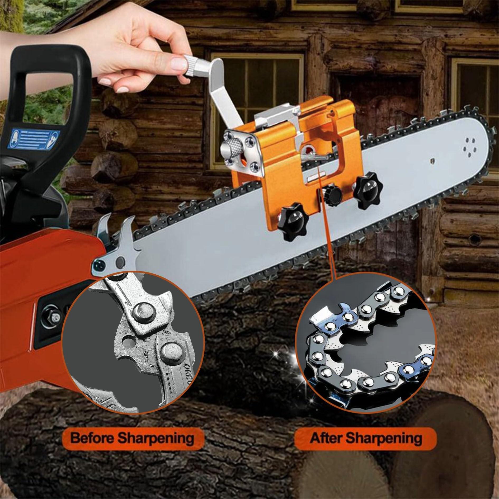 Portable Handheld Chainsaw Chain Sharpener, Manual Chain Grinder Tool, Convenient Home Use, Easy-To-Use Chain Sharpening Device