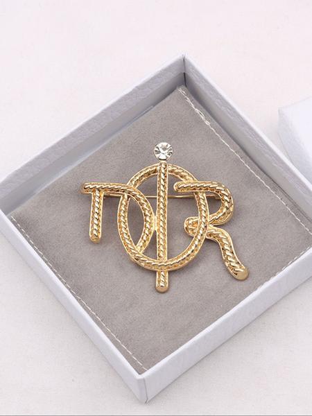 Women's Rhinestone Letter Brooch Pin, Cute Vintage Style Jewelry Gift for Girls, Fashion Accessory for All Occasions
