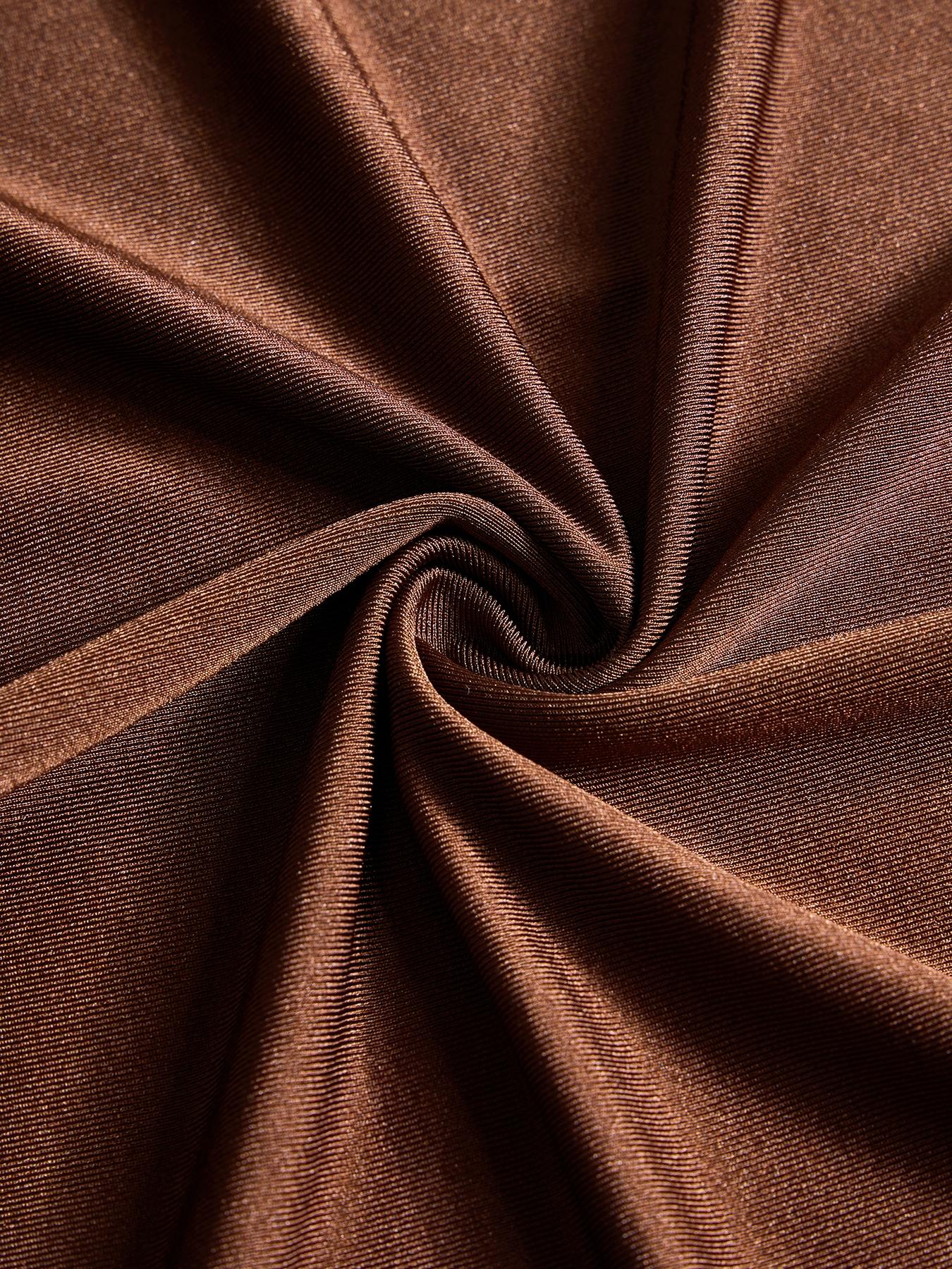 Aliling Elegant Casual Women's Solid Color One-Piece Jumpsuit, Shoulder Cut Out High Waist Straight Leg Pants, All Seasons Slim Fit