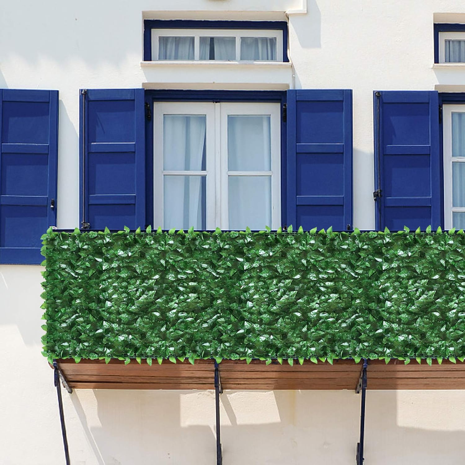 98x39 inch Artificial Leaves  Fence Screen Artificial Hedges Fence Outdoor Decorative Faux Ivy Fencing Panel Vine  Fence Wall Screen