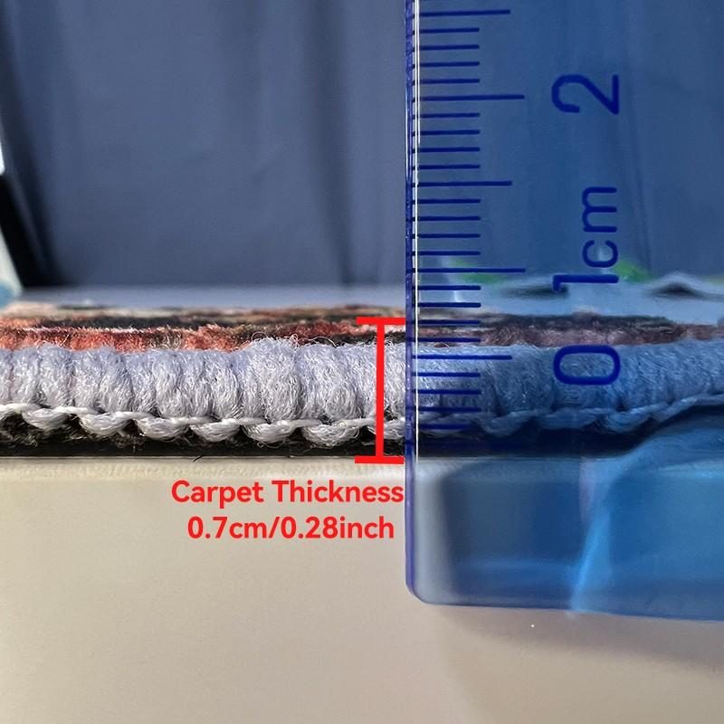 1pc Round Rug 850g/m² Abstract Design Velvet Material, Living Room/bathroom/nursery/camping/yoga Mat, Indoor Outdoor Use, Natural Style