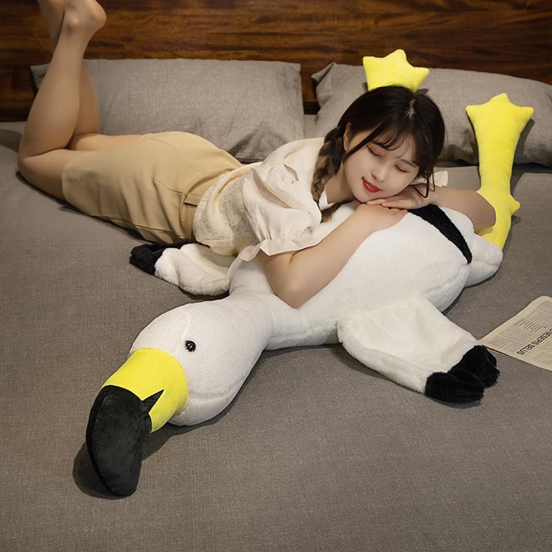 Big Size Flamingo Doll Stuffed Toy Soft Big Pillow Girl Heart-shaped Rag Bed Leg Birthday Christmas Gift Plush Toys