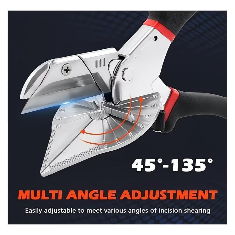Multifunctional Wire Slot Scissors, Adjustable Angle 45-135 Degrees, Cutting Plastic PVC, Industrial Tool, Durable Building Supplies