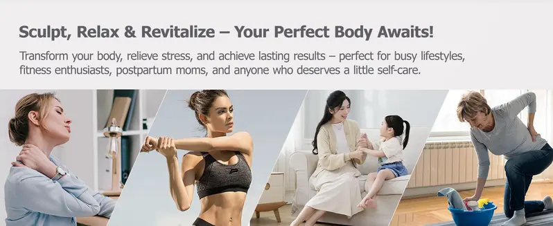 Product Introduction of Handheld Body Massager for Legs & Belly - Lymphatic Drainage & Anti Cellulite Tool with Heat, Vibration - Electric Sculpting Machine Reduces Stretch Marks + Cellulite White Detox Gift 3