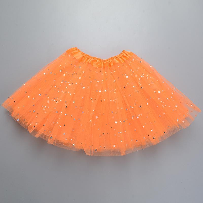 Girls Tulle Star Short Tutu Skirt Children Fancy Ballet Dancewear Party Costume Ball Gown Mini Skirt