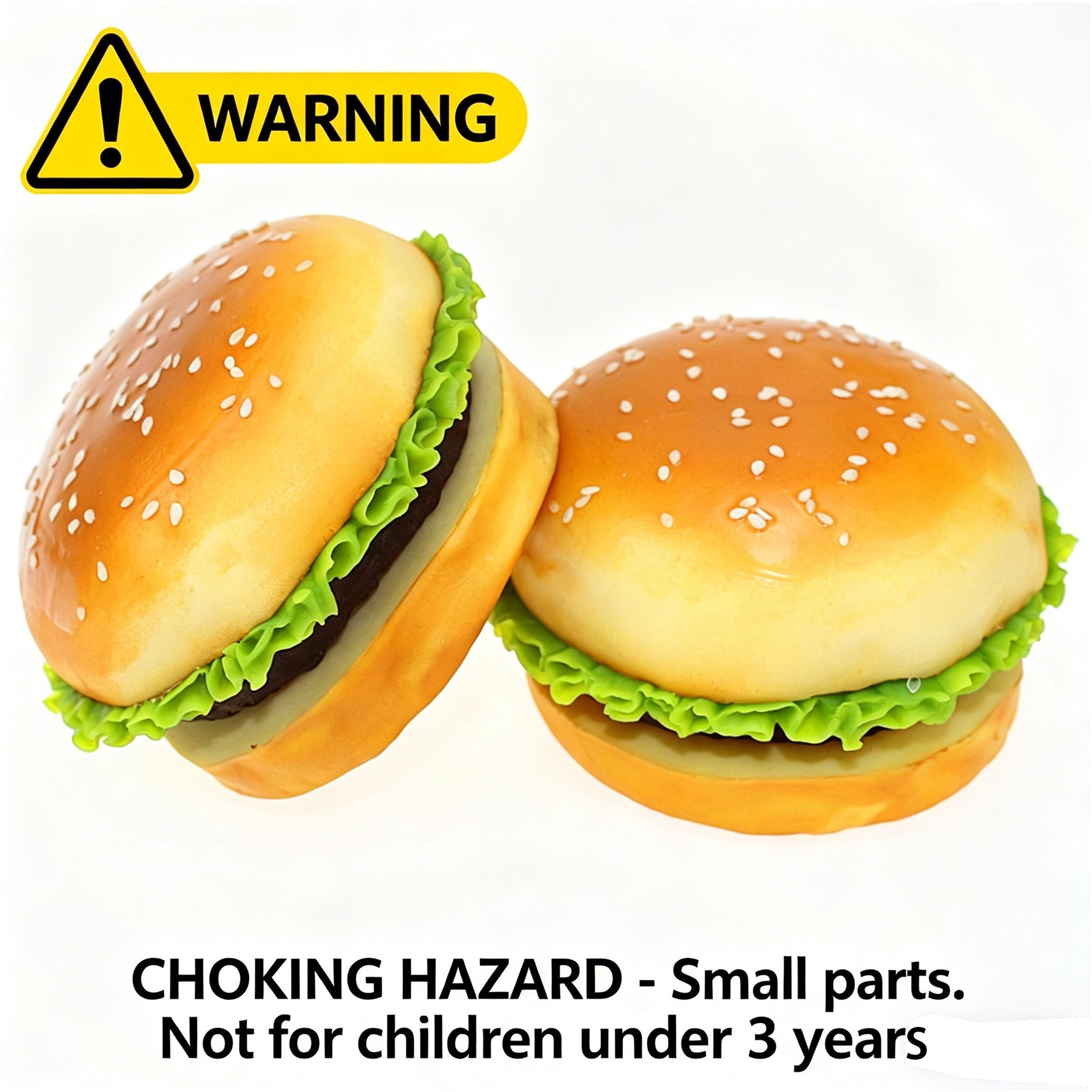 PU Simulation Hamburger Squeeze Toy Slow-Rebound Creative Sesame Bread Squeezeable Toy Food Model Gift
