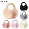 Unisex Solid Color Earmuffs, Soft Plush Ear Warmers, Foldable Design, Comfortable Coldproof Protection, Ideal for Winter Outdoors, Ear Snood, Ear Cover