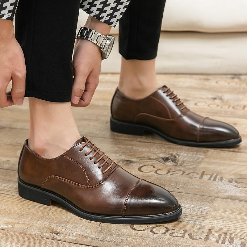 Men's Luxury Business Oxford Shoes, Smoke Color, Handmade Pointed Toe Formal Dress Shoes, Elegant Footwear for Professional Occasions
