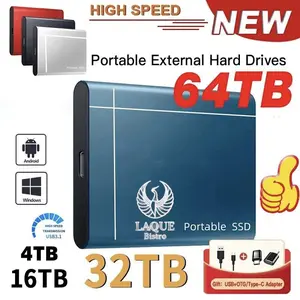 High-Speed Portable SSD - 16TB Large Capacity External Storage Drive, Cross-Border Upgraded for Mobile & PC Use (1TB Variant Note)