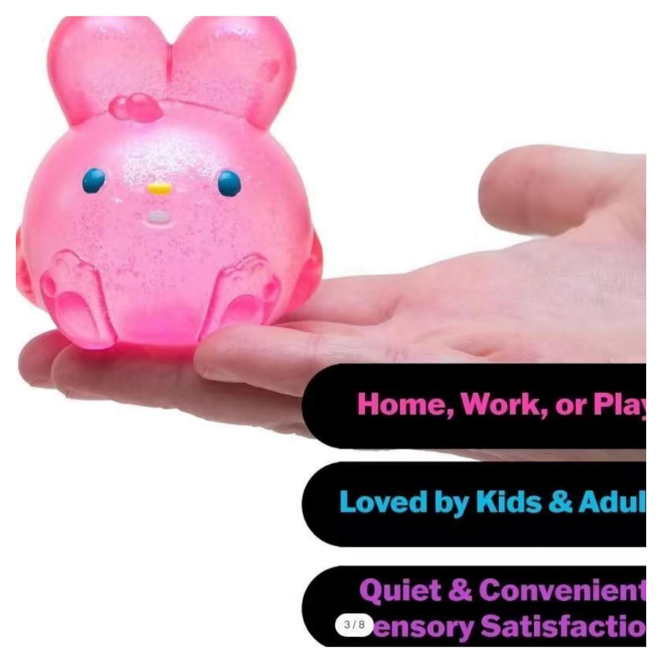 Stress Relief Realistic Rabbit Squeeze Toy, Educational Stress Reliever, Soft Plush Bunny, Perfect for Anxiety Reduction, Kids & Adults