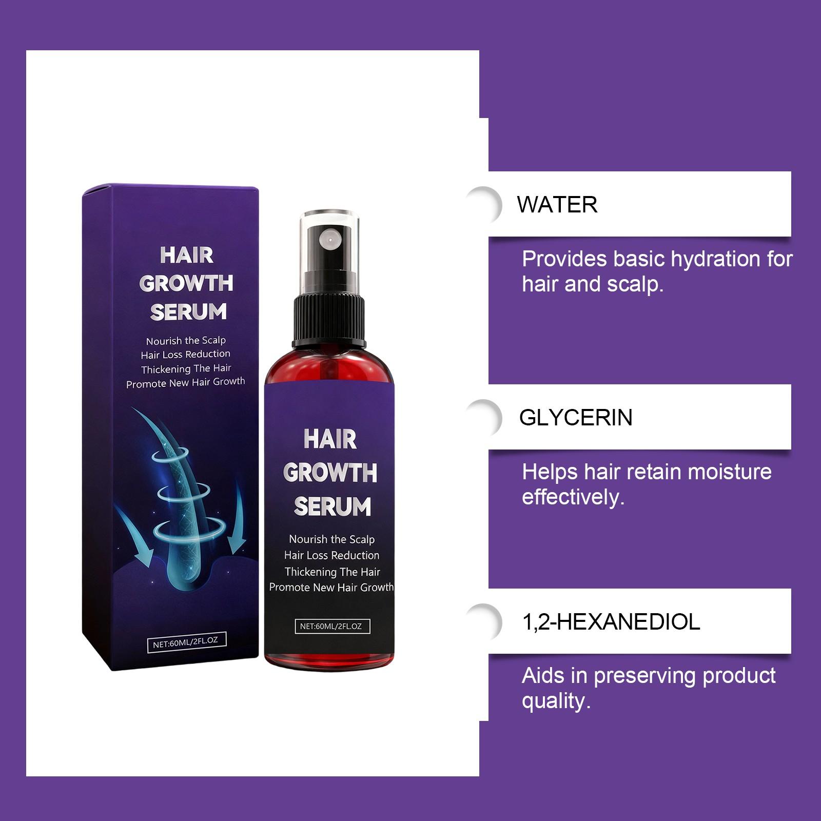 Rosemary Hair Essence Spray, Glossy Moisturizing Hair Care, Smooth and Voluminous, No-Rinse Nutrient Liquid Treatment