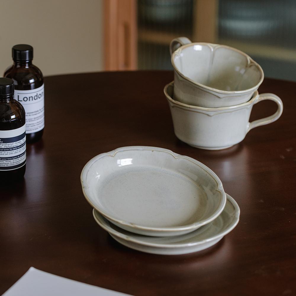 Vintage Ceramic Coffee Cup Set, Home & Commercial Use, Creative Kiln-Changed Latte Art Cup, Cappuccino Mug, Dessert Plate  Vintage Coffee Mug☕ 🥐 🍰  therapeutic cup for Cappuccino   Latte Art Coffee Cup