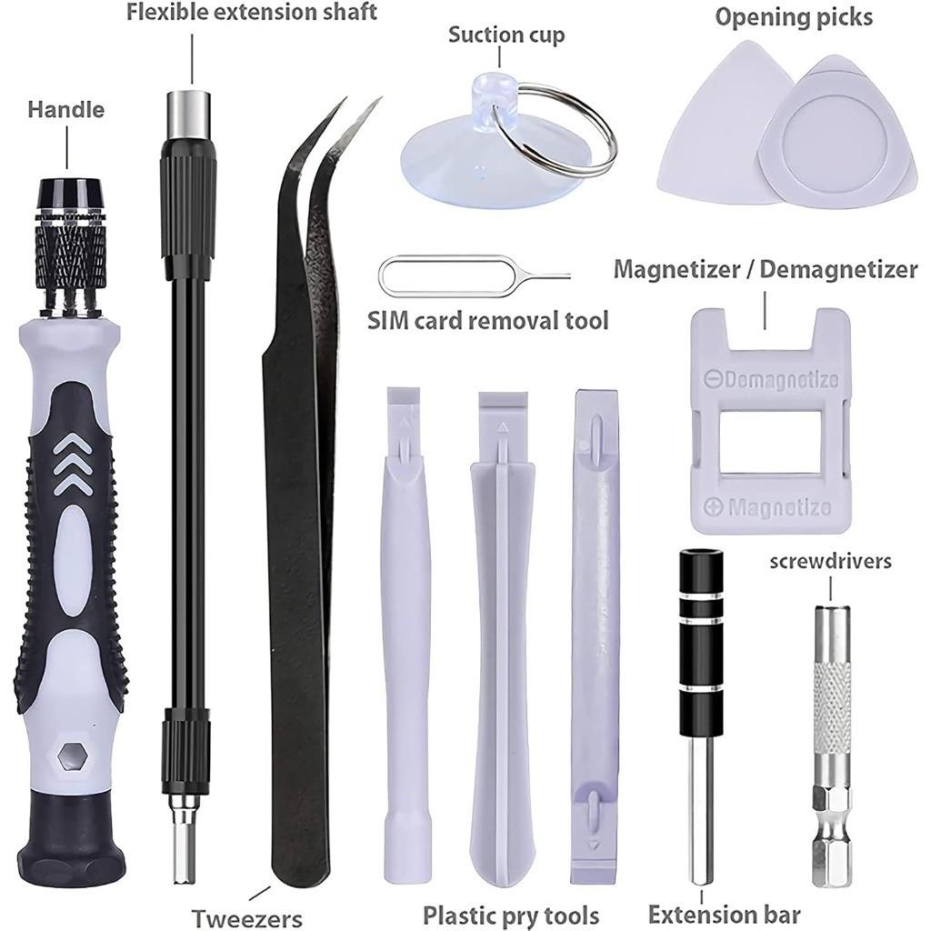 115-In-1 Precision Screwdriver Set, Phone Repair Kit with Magnetic Replaceable Screwdriver Bits, Mini Screwdrivers for iPhone & Watch, Switchable Screwdriver Shape