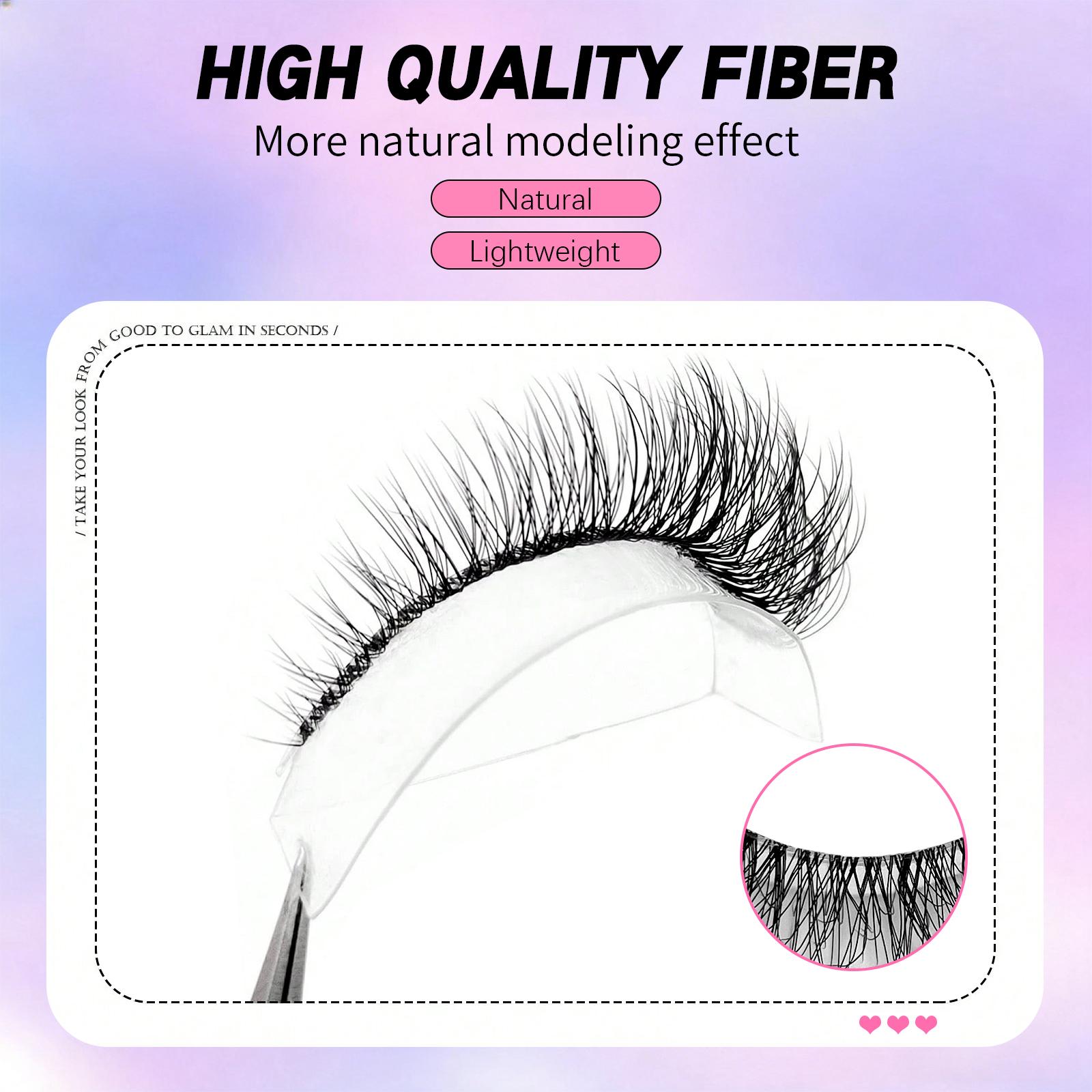 7 Pairs Lashes With Clear Band Fluffy False Lashes Pack Natural Look False Eyelashes Wispy Eyelashes Curly Makeup Eyelashes For Daily Wear