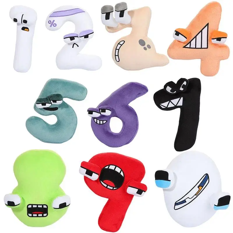 20cm New Alphabet Lore Plush Toys Digital Series Numbers Plush Pillow Doll Toys for Children Birthday Gifts Education Doll Toys