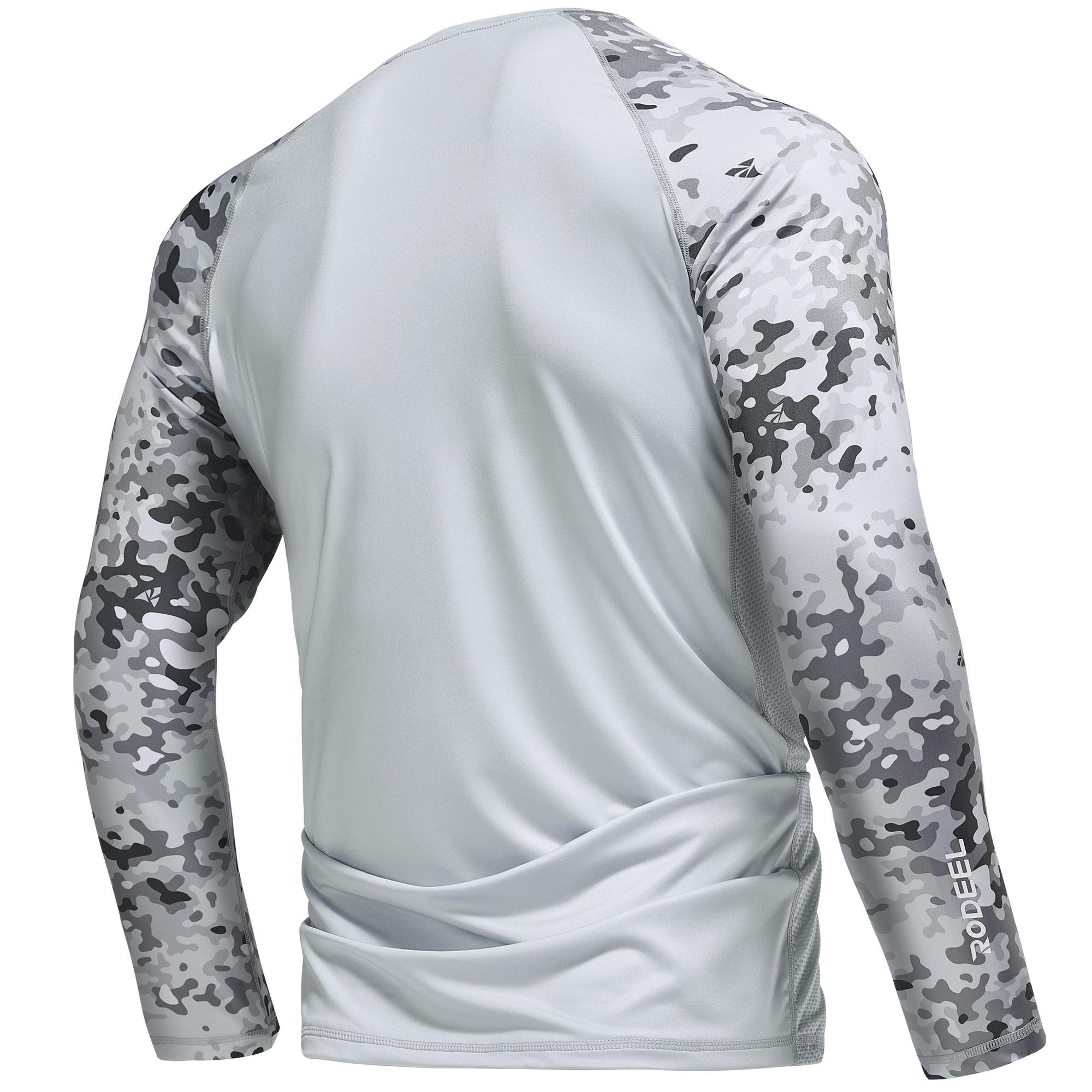 【RODEEL】910 Long Sleeve Shirts Men UPF 50+ Sun UV Protection Lightweight Quick Dry Moisture Wicking Breathable Cooling Athletic Activewear for Outdoor Sports Gym Workout Hiking Camping Running Fishing Boating Construction Landscaping, Holiday Gift