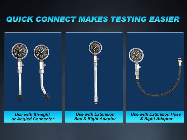 Nilight Engine Compression Tester Kit, 11 PCS with Spark Plug Tester, Automotive Cylinder Pressure Gauge Tool Set for Gasoline Engines