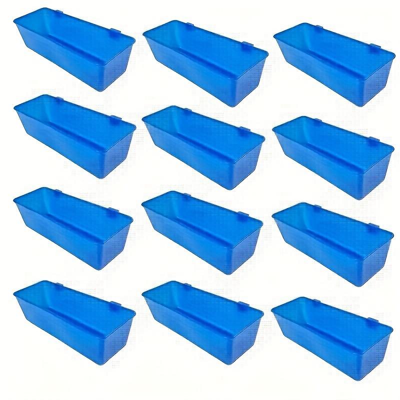 12pcs Durable Plastic Poultry Feeding Bowls, Hanging Food & Water Dispensers for Chickens, Ducks, Rabbits, Easy-Clean, Space-Saving Design